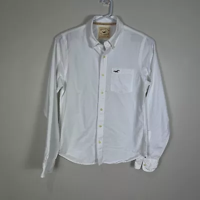 $19.99 • Buy Hollister White Long Sleeve Button Down Cotton Casual Shirt Men's Large L