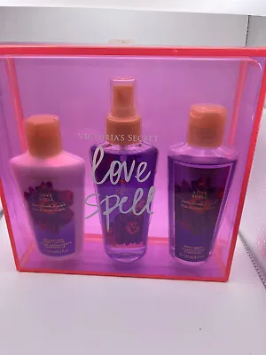 Victoria's Secret LOVE SPELL Mist Body Wash & Lotion Gift Set 4.2 Fl. Oz. • $44