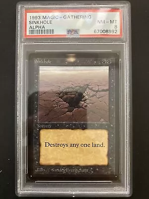 MTG Magic The Gathering MTG Sinkhole Alpha Error Beta PSA 8 • $146.65