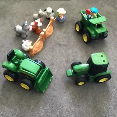 John Deere Tractor Truck Fisher Price Little People Farm Animals • $50