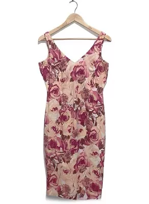 Aero Floral Sheath Dress| AU 10| Pink Floral • $35.50