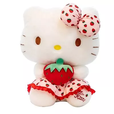 Hello Kitty Strawberry Plush Toy Doll Room Decoration Throw Pillow Girl Gift • $45.09