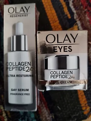 Olay Regenerist Collagen Peptide 24 Day Serum And Eye Cream.Fragrance Free.. • £19.99