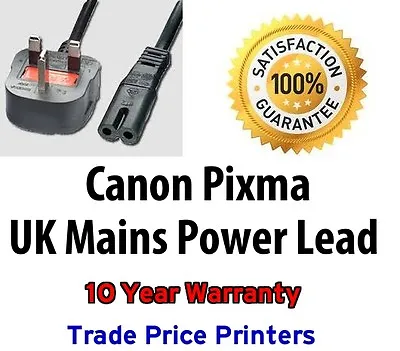 GENUINE UK Power Lead Cable Canon Pixma MX300 Mx340 MX350 MX375 MX395 MX410 • £9.95