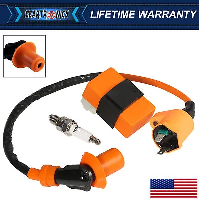 Racing AC CDI Box Ignition Coil Spark Plug Fit GY6 50cc-150cc ATV Moped Scooters • $10.99