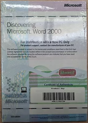 Discovering Microsoft Word 2000 - Software CD & Book • £14.99