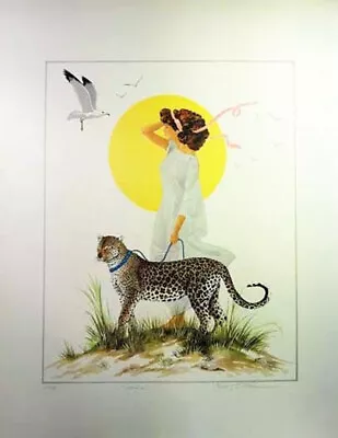 MIRIAM ECKER - AURORA - SERIGRAPH - SIGNED & NUMBERED - 198O's - DELUXE PAPER. • $95