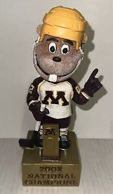 Goldy Gopher Mascot Bobblehead Minnesota Hockey 2002 National Champions Bobble • $56.99