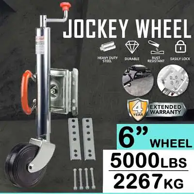 $72.95 • Buy Jockey Wheel 6Inch Swivel Swing Up 2267kg Solid Wheel Trailer Caravan Boat Parts