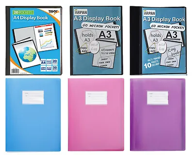 Quality Presentation Display Book Portfolio Folder In A4 A3 • £19.99