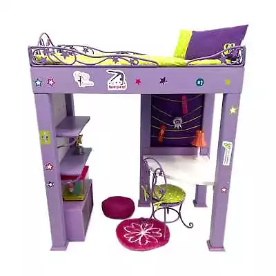 American Girl Purple/Green McKenna's Loft Bed Doll Playset | Good Condition • $115