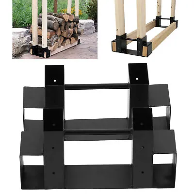 Log Firewood Wood Rack Storage Holder Heavy Duty Fireplace Store Outdoor Metal • £18.89
