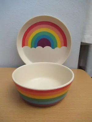 Pillowfort Plate & Bowl Rainbow Design BPA Free • $14