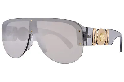 Versace 4391 311/6G Sunglasses Men's Transparent Grey/Grey Mirror Silver 48mm • $189.95