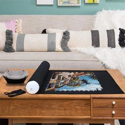 £8.50 • Buy Jigsaw Felt Puzzle Board Storage Roll-up Mat Jumbo 1500 Pieces Kids Fun Game UK