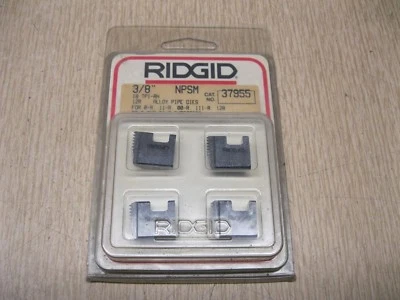 $39.98 • Buy Ridgid 37955 3/8  NPSM Right Hand Pipe Dies 12-R 00-R 111-R  FREE SHIPPING