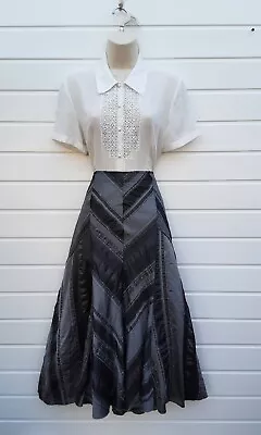 £6.99 • Buy Kickflare Skirt,grey,steampunk,boho,40's,50's,60's,70's,80s,vintage Look,size 16