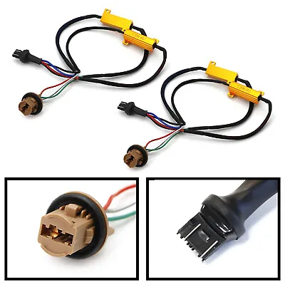 7443 T20 LED Turn Signal/Brake Light Hyper Flash/Bulb Out Fix Wiring Adapters • $20.79