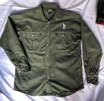 Cabelas Canvas Shirt Jacket Mens Size M Shacket Mallard Duck Hunting • $28.95