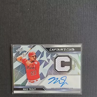 Topps Chrome Mike Trout Captains Cloth Auto /99 • $350