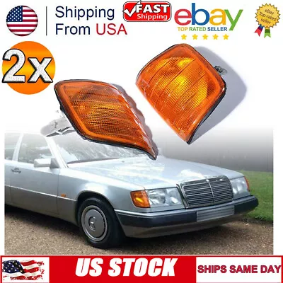 Amber Lens Corner Lamp Turn Signal Light Fits Mercedes W124 E420 E500 500E 85-95 • $35.99