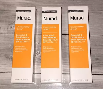 Murad Essential-C Day Moisture SPF 30 PA+++ 1.7 Oz  (3 Pack) EXP. 7/2025 - NIB • $50.96