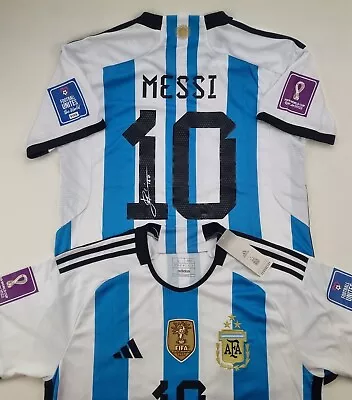 Messi Argentina 2023 New Jersey Hand Signed With COA Certificate Of Authenticity • $598