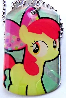 My Little Pony Dog Tag Necklace Apple Bloom #14 Super RARE Hasbro Chain New • $5.50