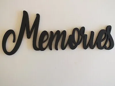 Wooden  Large  30 Cm   Memories  Plaque Words/Letters Black Or Unpainted • £6