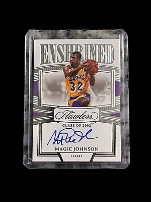 2022-23 Panini Flawless Magic Johnson Enshrined Signatures Silver Auto 01/25 • $53.99