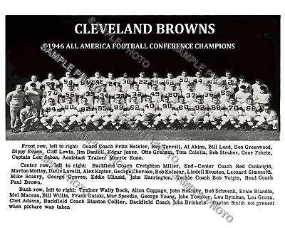 1946 Cleveland Browns Aafc Western Conference Champions Team 8x10 Photo  • $5.57