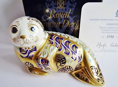 £87 • Buy Royal Crown Derby Harbour Seal Ltd Edition Gold Stopper Paperweight