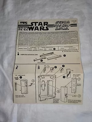 Vintage 1977 Star Wars MPC R2-D2 Model Kit Instructions Only Parts • $15