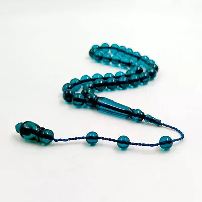 Tasbih Blue Resin Muslim 33 Prayer Beads Arabic Bracelet Turkish Fashion Misbaha • $11.88