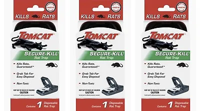 TOMCAT Secure-Kill Rat Trap Lot Of 3 Disposable Traps Brand New NIB • $29.99