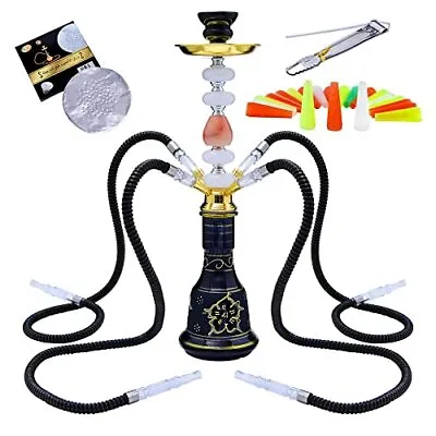 Hookah Set 4 Hose - 22  Premium Hookah Shisha Set With Glass Vase Ceramic Bo... • $31.42