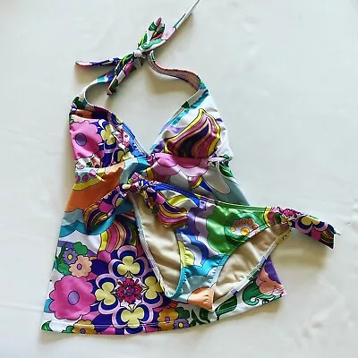 Maternal America Maternity Floral Halter Tankini - Size XS • $42