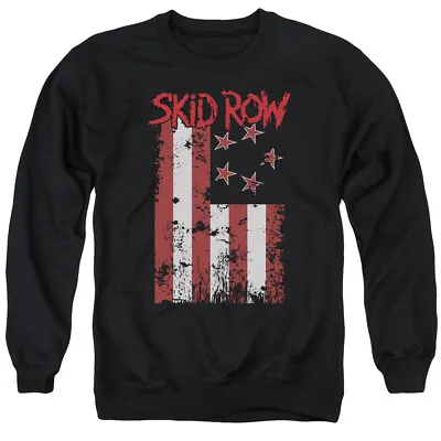 Skid Row Flagged Crewneck Sweatshirt Licensed Music Rock And Roll Black • $24.49