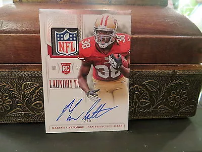 National Treasures Rookie Laundry Tag Autograph 49ers Marcus Lattimore 2/5 2013 • $350