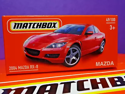 2024 Matchbox POWER GRABS 2004 MAZDA RX-8 In RED.  MBX 49/100 BOXED. NEW! • $6.99