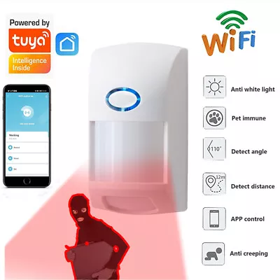 Wireless Smart Motion Sensor WiFi PIR Infrared Security Detector Alarm Alexa US • $13.99