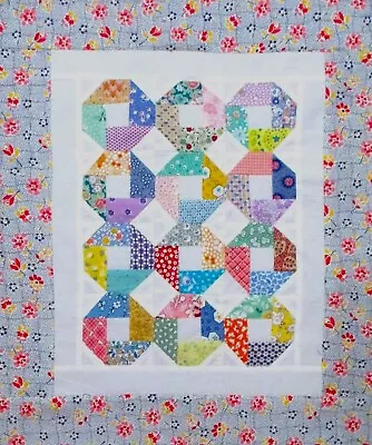 Remember When- Roundabout   (15 3/4  19  ) -mini Quilt Top • $9.99