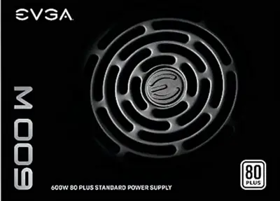 £39.99 • Buy ATX Power Supply For PC, Evga 600 W1, 80 And White 600W, 100-W1-0600-K3, Black