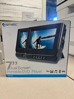 7  Dual Screen Portable DVD/CD Player Rechargeable Battery W/ Remote ED737 • $54.95