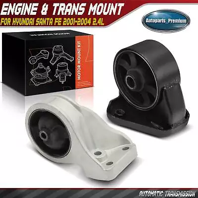 2x Front & Rear Engine Motor Mount For Hyundai Santa Fe	2001-2004 L4 2.4L Auto • $45.99