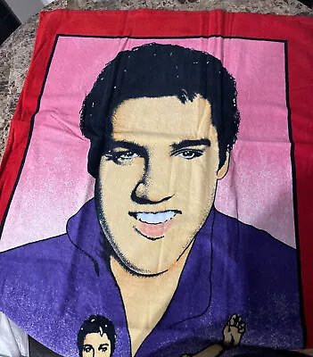 Vintage 1990 Elvis Presley Beach Towel 29.5”X 58” • $34.26