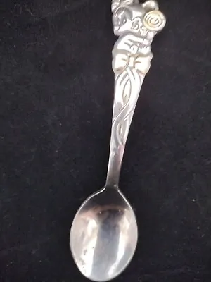 Vintage Silver Disney Minnie Mouse Child’s Spoon 4.5” With Light Gold Accent • $10.99