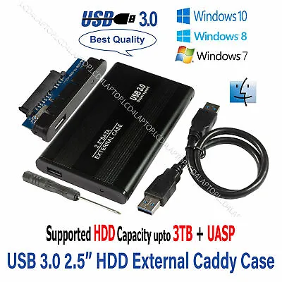 £5.95 • Buy USB 3.0 To SATA Hard Drive Enclosure Caddy Case For 2.5  Inch HDD / SSD External