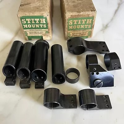 Vintage Stith Scope Mount Rings In Misc Remington Marked Boxes As-Is Estate Item • $64.99