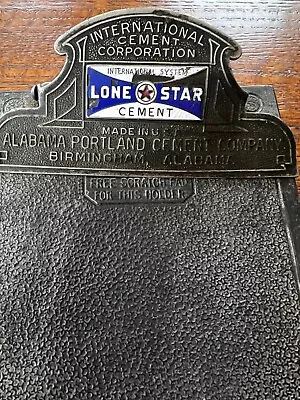 1928 Lone Star Cement Advertising Note Scratch Memo Pad Holder Clipboard • $62.95